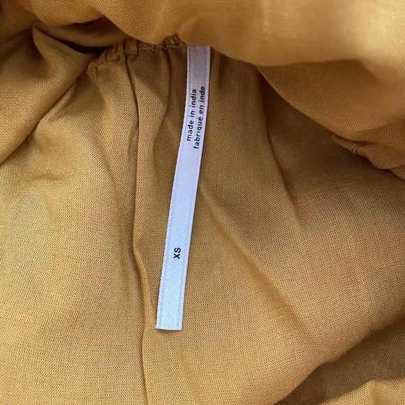 Anthropologie Calanthe Mini Belted Button Mini Shirtdress X-SMALL Gold - Picture 11 of 12